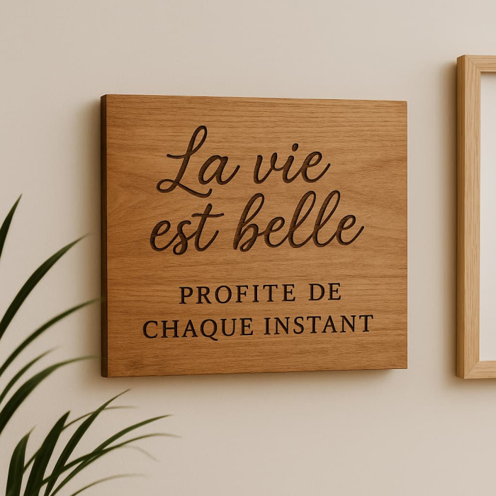 Personnaliser sa d&eacute;coration murale avec des citations grav&eacute;es en bois